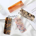 Wide Teeth Acetate Hair Combs Anti-static Massage Hair Brush Hairdressing Colorful Hairdress Salon Styling Traveling Accessories  ourlum.com   