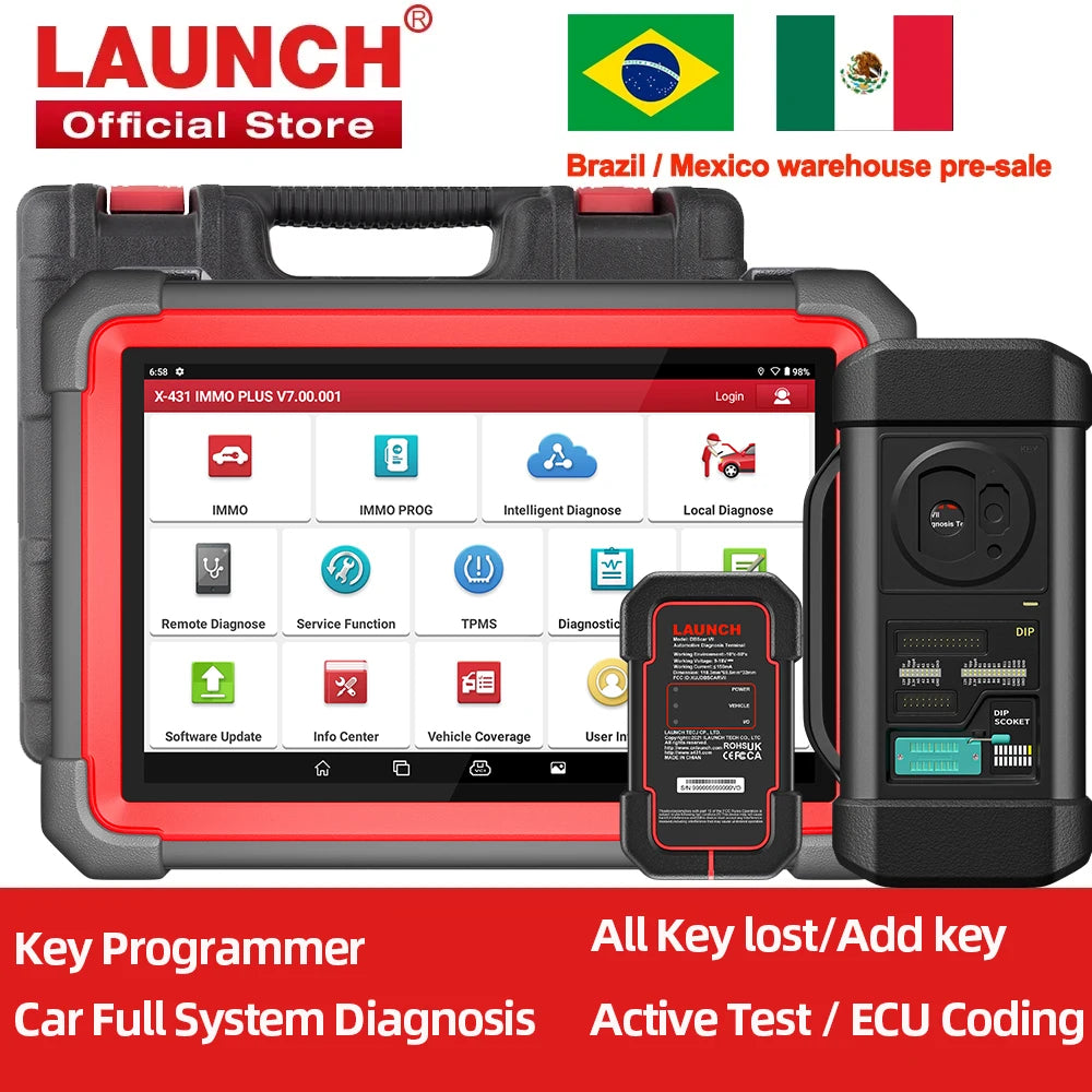 LAUNCH X431 IMMO PlUS X-PROG 3 Key Programmer Car OBD2 Diagnostic Tools Anti-Theft Programming 39 Reset Auto Scanner Full System