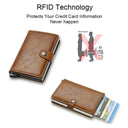 Carbon Fiber RFID Credit Card Holder Sleek Metal Wallet