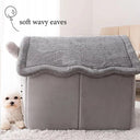 Foldable Corduroy Pet Bed Cozy Sleep Solution for Pets