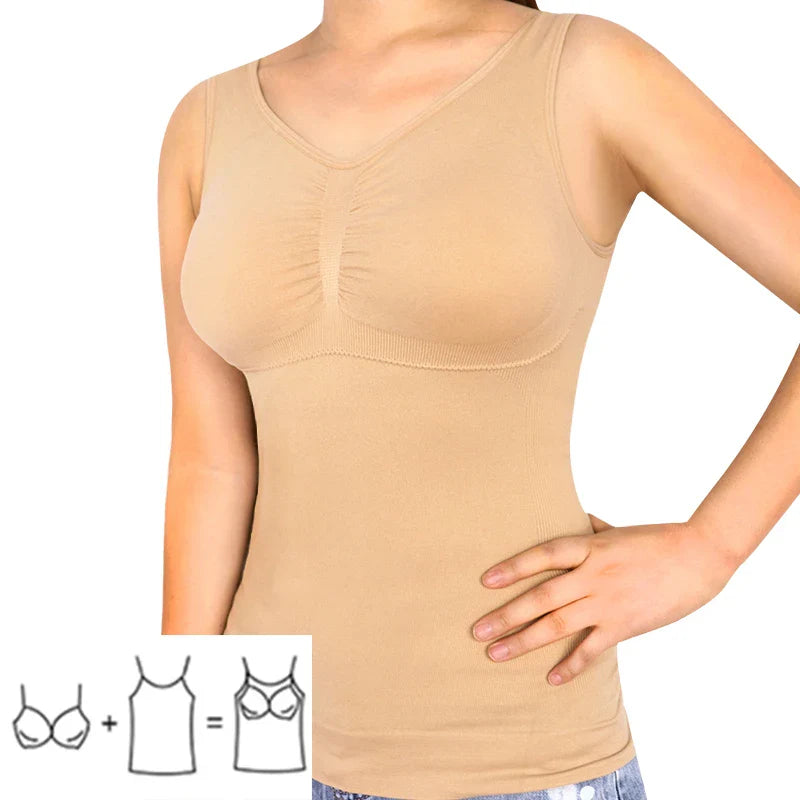 Plus Size Slimming Shaper Tank Top - Comfortable Body Shaper for Curves & Support