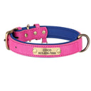 Custom Engraved Leather Dog Collar & Leash Set for Pitbulls  ourlum.com Rose XS 