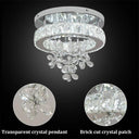 Crystal Chandelier Chrome Ceiling Lamps Led Flush Mount Light