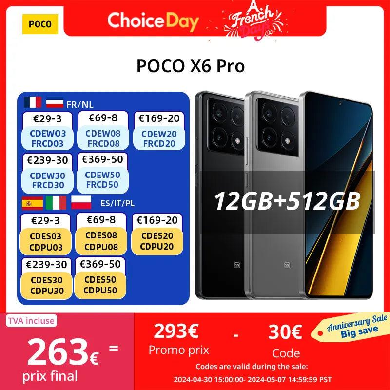 POCO X6 Pro 5G - 256GB/512GB, Dimensity 8300-Ultra, 67W Fast Charging, 64MP Triple Camera, 120Hz AMOLED Display, NFC, 5000mAh Battery