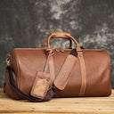 ZRCX Vintage Men's Hand Luggage Bag Genuine Leather 15 Inch