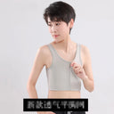 Chest Breast Binder Trans Crop Top Bandage Zipper Bra Tank