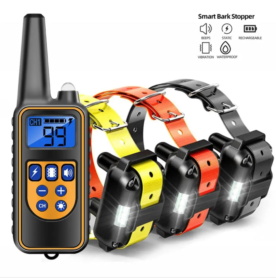 Electric Dog Training Collar with Remote Control - Waterproof and Rechargeable  ourlum.com   