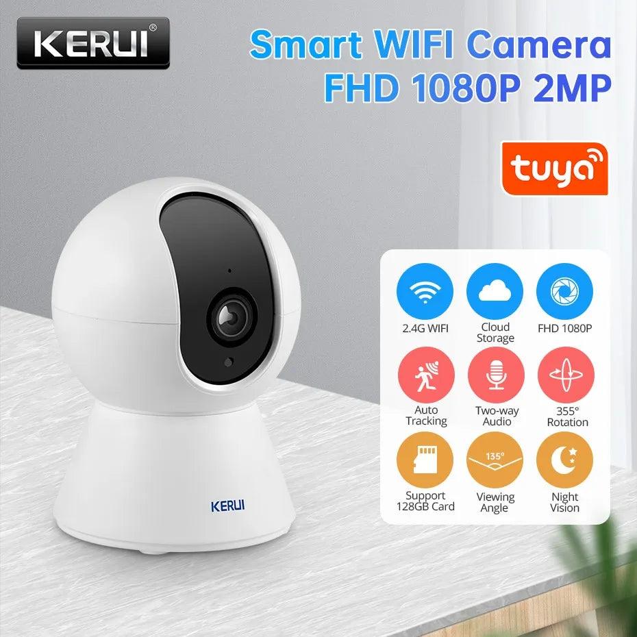 KERUI Smart Mini WiFi Camera: AI Human Detection & Night Vision  ourlum.com US plug  