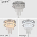 Crystal Chandelier Chrome Ceiling Lamps Led Flush Mount Light