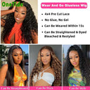 Glueless 4x4 Lace Front Human Hair Wig for Women Curly