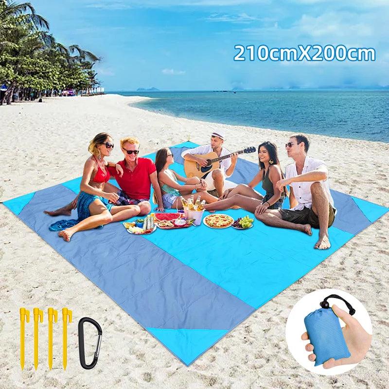 Extra Large Waterproof Beach Mat Portable Outdoor Camping Mat Blanket Folding Camping Mattress Lightweight Camping Picnic Mat