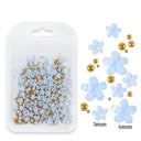 4.5g Acrylic Flower Nail Art Decoration Mixed Size White Rhinestones Silver Gem Manicure Tool Accessories For DIY Nail Design  ourlum.com D-BH20  