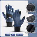 Kyncilor Winter Sports Cycling Skiing Gloves Black Warm Waterproof Touchscreen