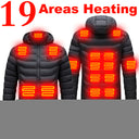 19/11/9 Areas Heated Jacket Men Electric Heating Jackets Warm