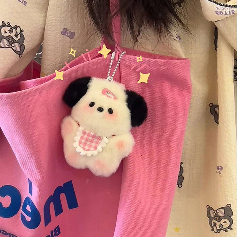 Kawaii Plush Puppy Doll Toys Keychian Cartoon Bag Pendant Charms Car Keyring For Women Girls Birthday Gifts