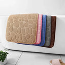 Mat Non Slip Cobblestone Embossed Bathroom Rug Memory Foam