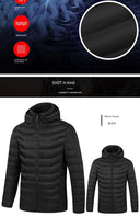 Smart Charging Down Cotton Jacket for Stylish Warmth