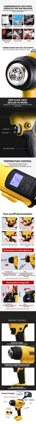 Dewalt 20V Cordless Heat Gun for Welding and Shrink Wrapping