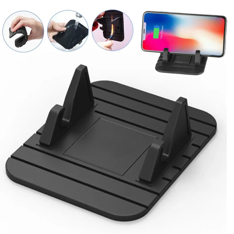 Universal Anti-slip Car Phone GPS Holder with Silicone Mat Pad Stand Mount  ourlum.com   