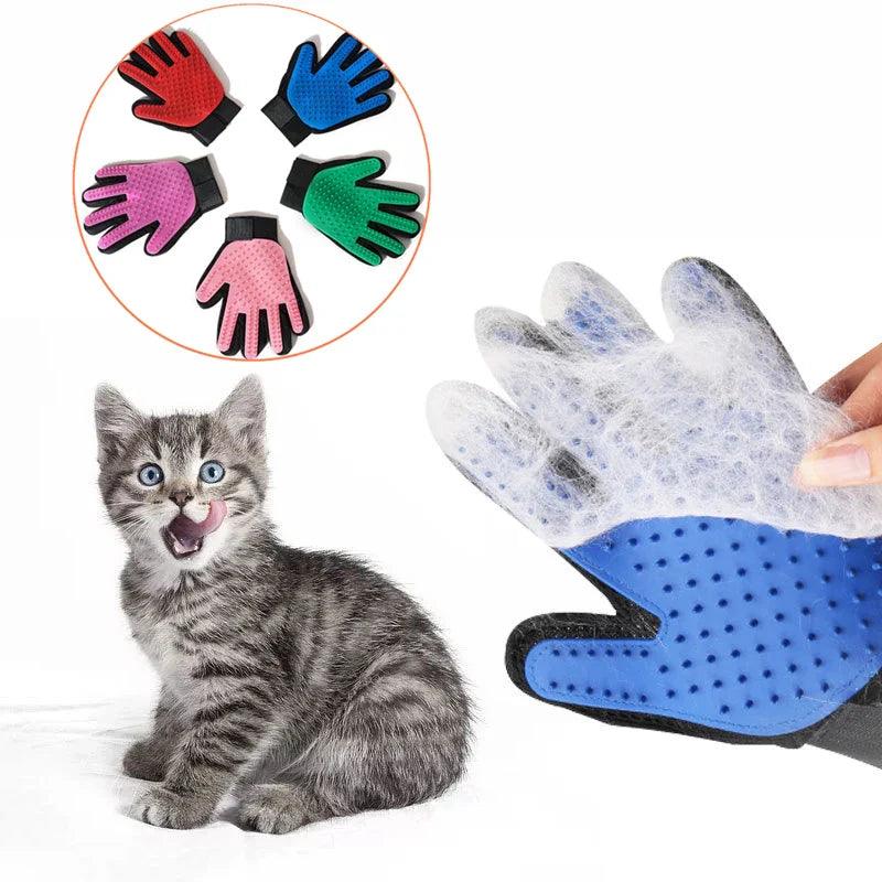 Pet Grooming Glove for Cats and Dogs: Efficient Hair Deshedding Brush and Massage Tool  ourlum.com   