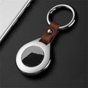 AirTags Leather Case: Stylish Apple Locator Tracker - iOS Compatible  ourlum.com Silver  