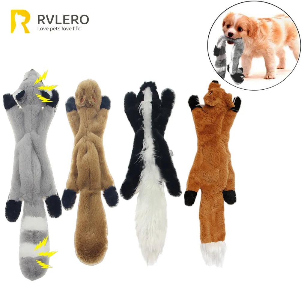 Funny Animal No Stuffing Dog Toy with Squeakers: Durable Chew Crinkle Pet Toy  ourlum.com   