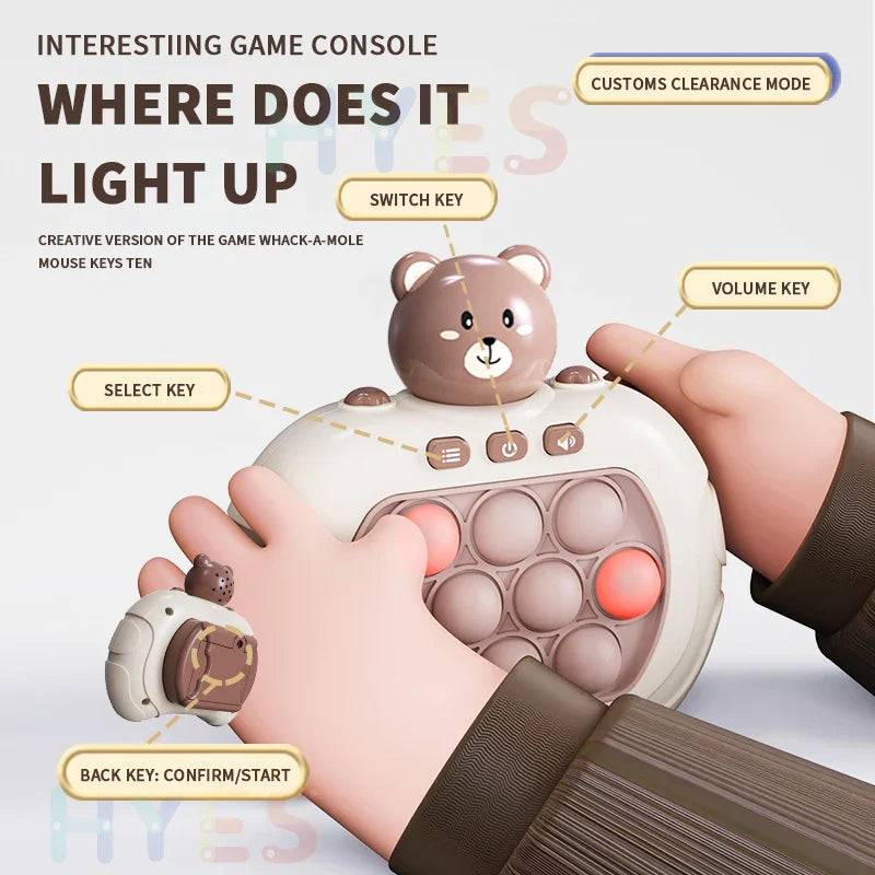 Pop Quick Bubble Game Machine: Cartoon Whac-A-Mole Fidget Stress Toy  ourlum.com   