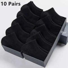 Men's Boat Socks Bundle: Stylish Breathable Pack - Black, White, Grey