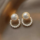 Bohemian Pearl Stud Earrings: Vintage Style Jewelry Gift