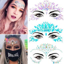 3D Sexy Face Tattoo Stickers Temporary Tattoos Glitter Fake Tattoo Rhinestones Masquerade for Women Party Face Jewels Tattoo  ourlum.com   