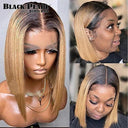 HD Glueless Straight Bob Lace Front Wig 100% Remy Hair