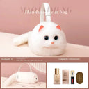 JIAERDI Lolita Plush Cute Cat Bag Women Harajuku Fur Bag