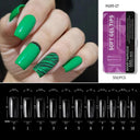 Almond French Coffin Acrylic False Nails Set Enhance Aesthetics