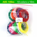 3D Pen Filament Kit: Colorful 1.75mm PLA ABS PCL Plastic Set  ourlum.com ABS10Colors100M  