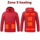 Heated Jacket USB Intelligent Dual Control 9-19 Zone Warm