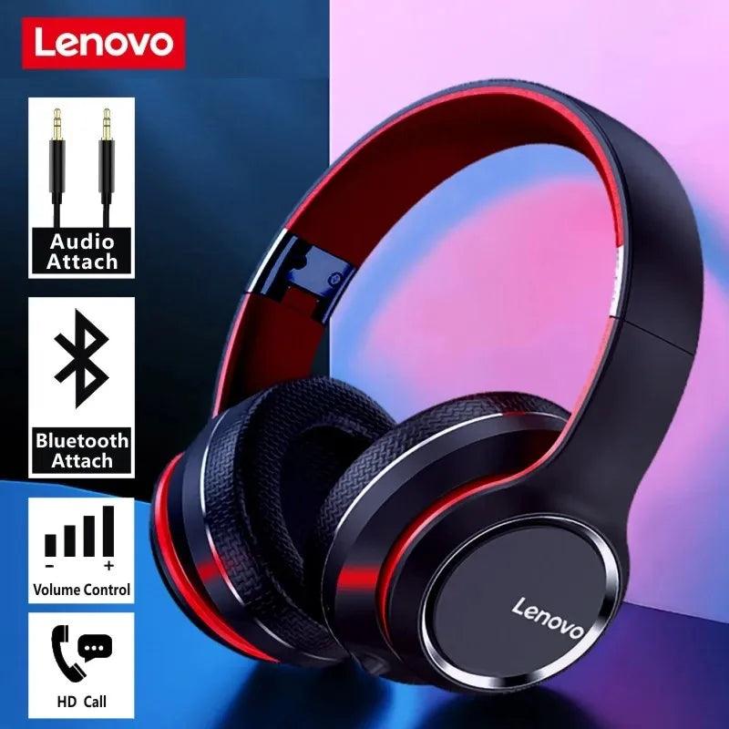 Lenovo HD200 Wireless Over-ear Bluetooth Headphones with Noise Cancellation and HIFI Stereo Sound  ourlum.com   