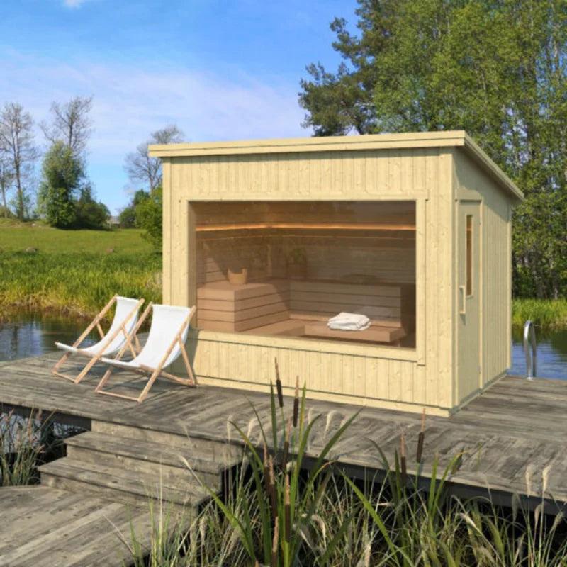 Traditional Outdoor Dry Sauna Room by Spa Tubs & Sauna Rooms Factory  ourlum.com Default Title  