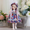 Customizable BJD Doll Interactive Dress-Up Toy with 3D Eyes