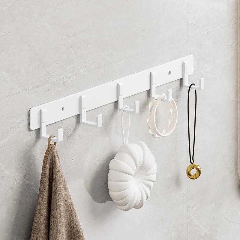 White Towel and Coat Hook Set: Modern Aluminum Hangers for Bathroom, Bedroom, Kitchen & More  ourlum.com   