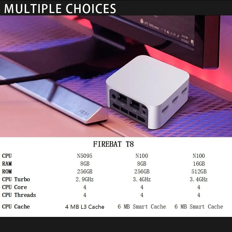 FIREBAT T8 Pro Plus Intel Celeron Mini PC Gaming Computer - High Performance & Large Storage  ourlum.com   