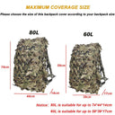 3D Camo Net Backpack Cover 60L 80L Hunting Accessories