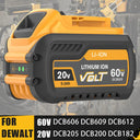 Replacement Li-ion Battery for Dewalt Flexvolt & 20V MAX Power Tools