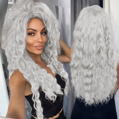 Blonde Ombre Voluminous Curls Wig: Stylish Hairpiece for Women - Versatile and Eye-Catching Look