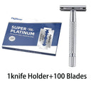 Classic Double-Blade Stainless Steel Razor for Timeless Shaving