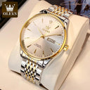 OLEVS Golden Luxury Waterproof Mechanical Watch Stainless Steel