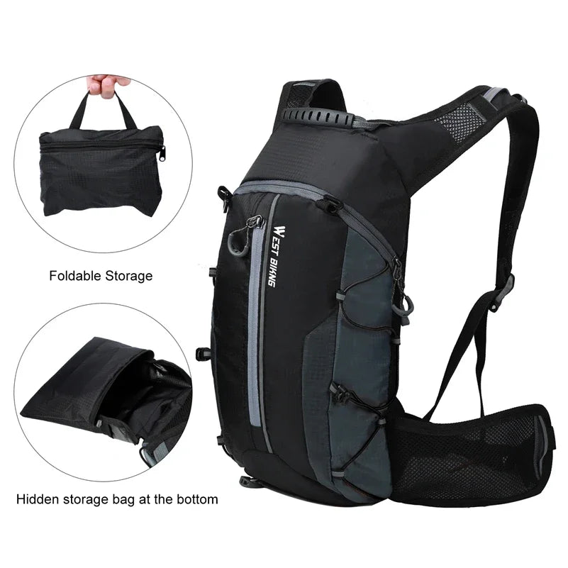 Portable 10L Waterproof Hydration Backpack for Cycling