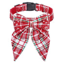 Cotton Christmas Snowflake Bow Dog Collar for Festive Holiday Style  ourlum.com Red White Snow S 2.0cmx40cm 