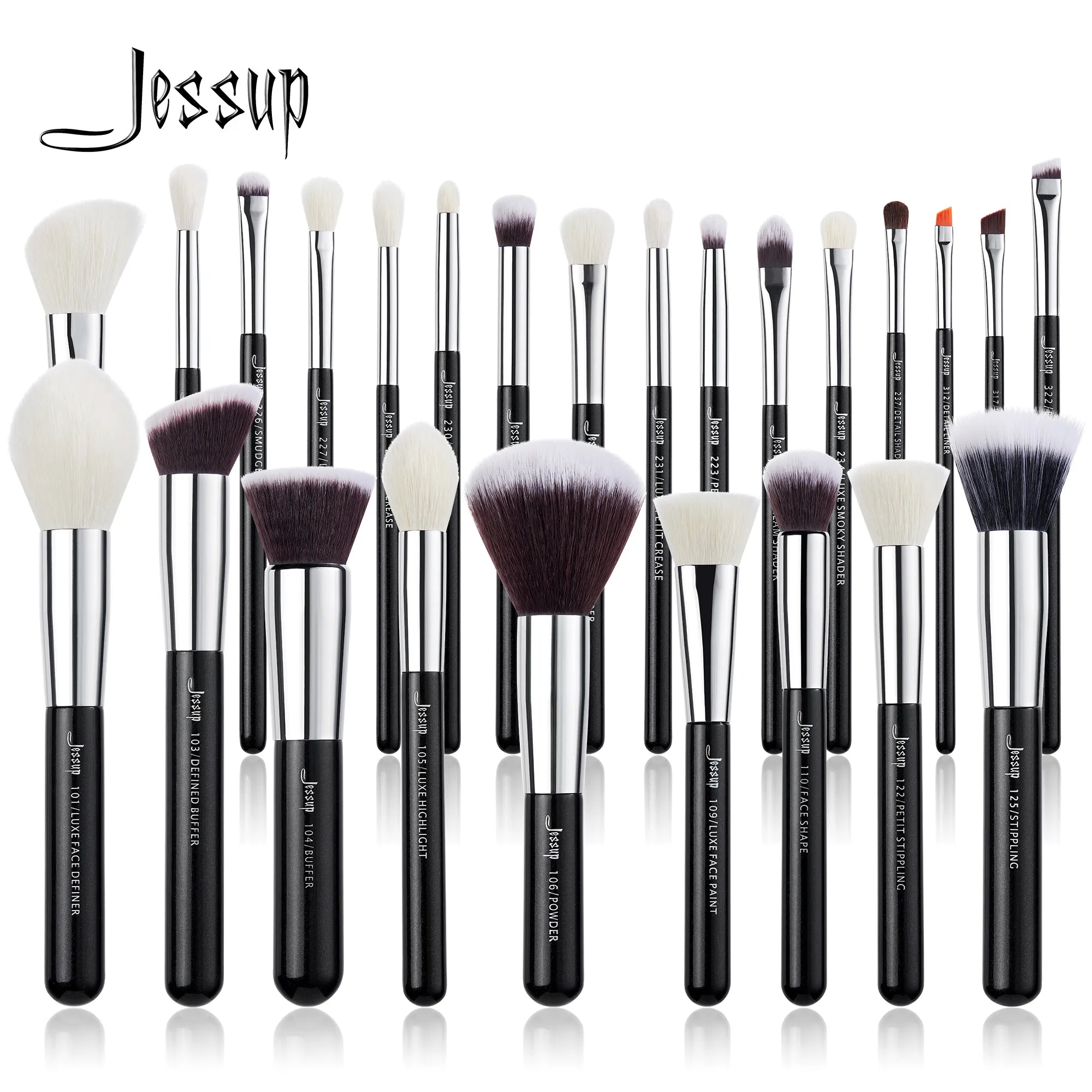 Jessup Makeup brushes 6- 25pcs Make up Brush set Professional Natural Synthetic Foundation Powder Contour Blending Eyeshadow  ourlum.com   