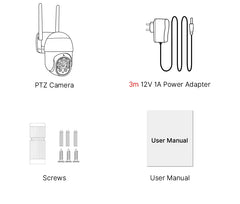 Wireless Camera: Enhanced Security Smart 4K PTZ  with AI Detection & Connectivity