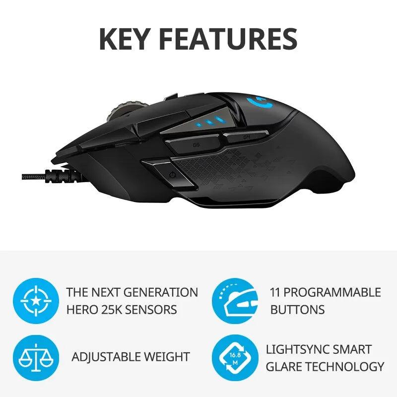 Logitech G502hero Master Wired Gaming Mouse - Ultimate Esports Precision Experience  ourlum.com   